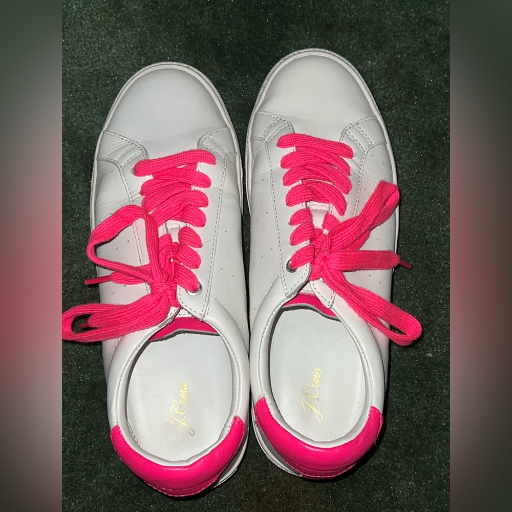 J. Crew Pink and White Shoes